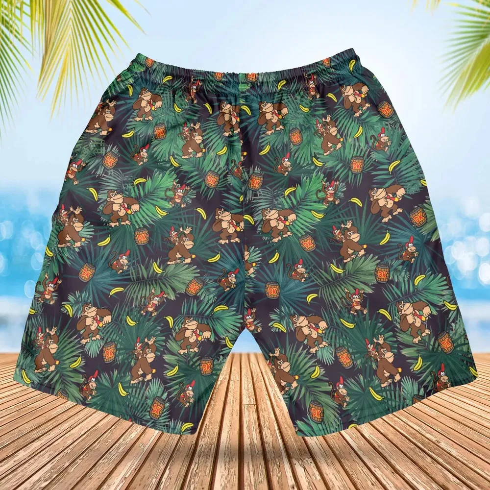 Donkey Kong Nintendo Video Games Hawaiian Short - 2