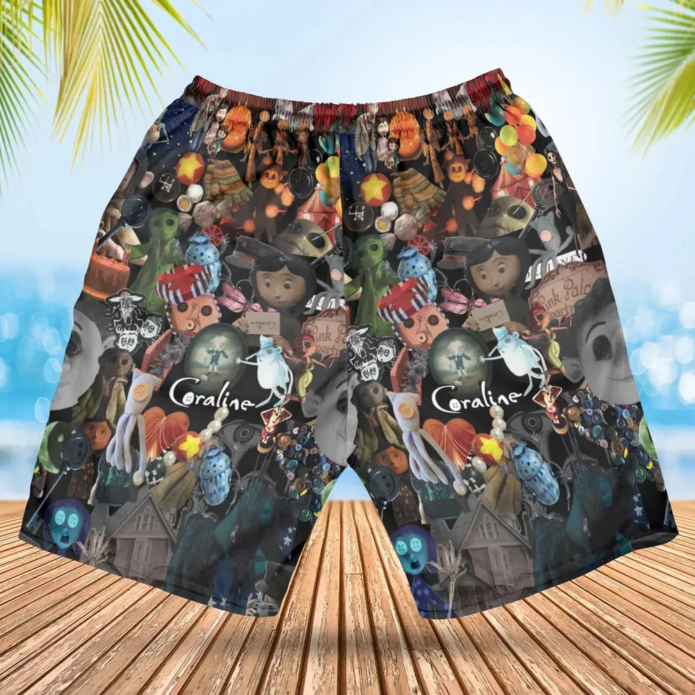 Coraline Pattern Hawaiian Short - 2