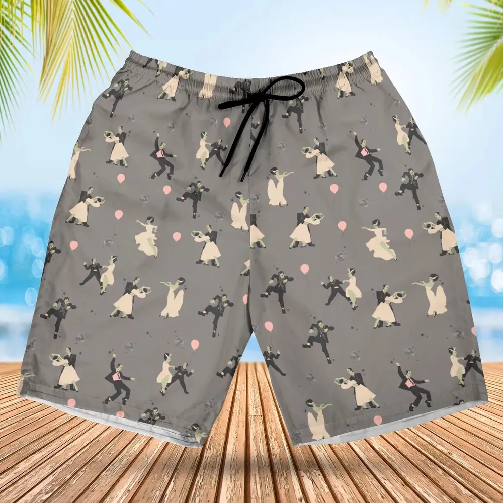 Dirty Dancing Frankenstein and Bride of Frankenstein Hawaiian Short - 1