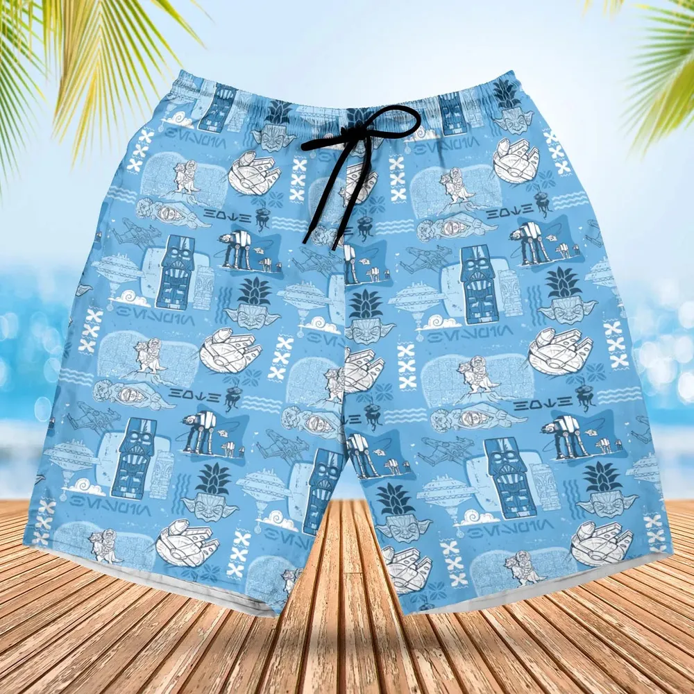 Dark Side Star Wars Tiki Shack Hawaiian Short - 1