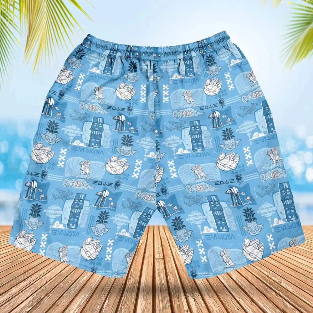Dark Side Star Wars Tiki Shack Hawaiian Short - 2