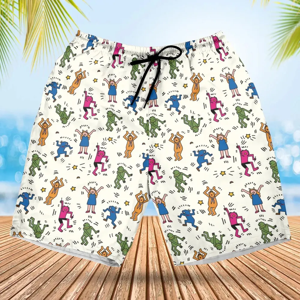 Dancing Muppets The Muppets Characters Hawaiian Short - 1