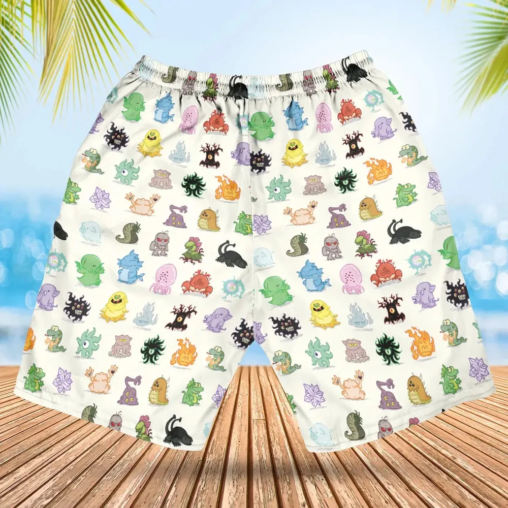 Cute Monsters H. P. Lovecraft Hawaiian Short - 2