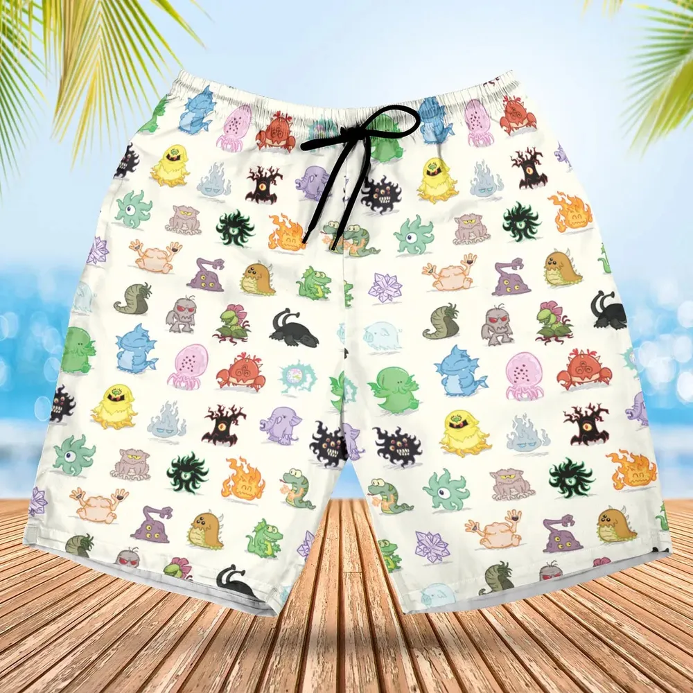Cute Monsters H. P. Lovecraft Hawaiian Short - 1