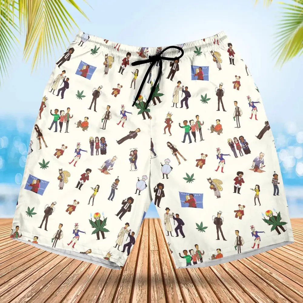Community Characters Costumes Pattern Hawaiian Short - 1