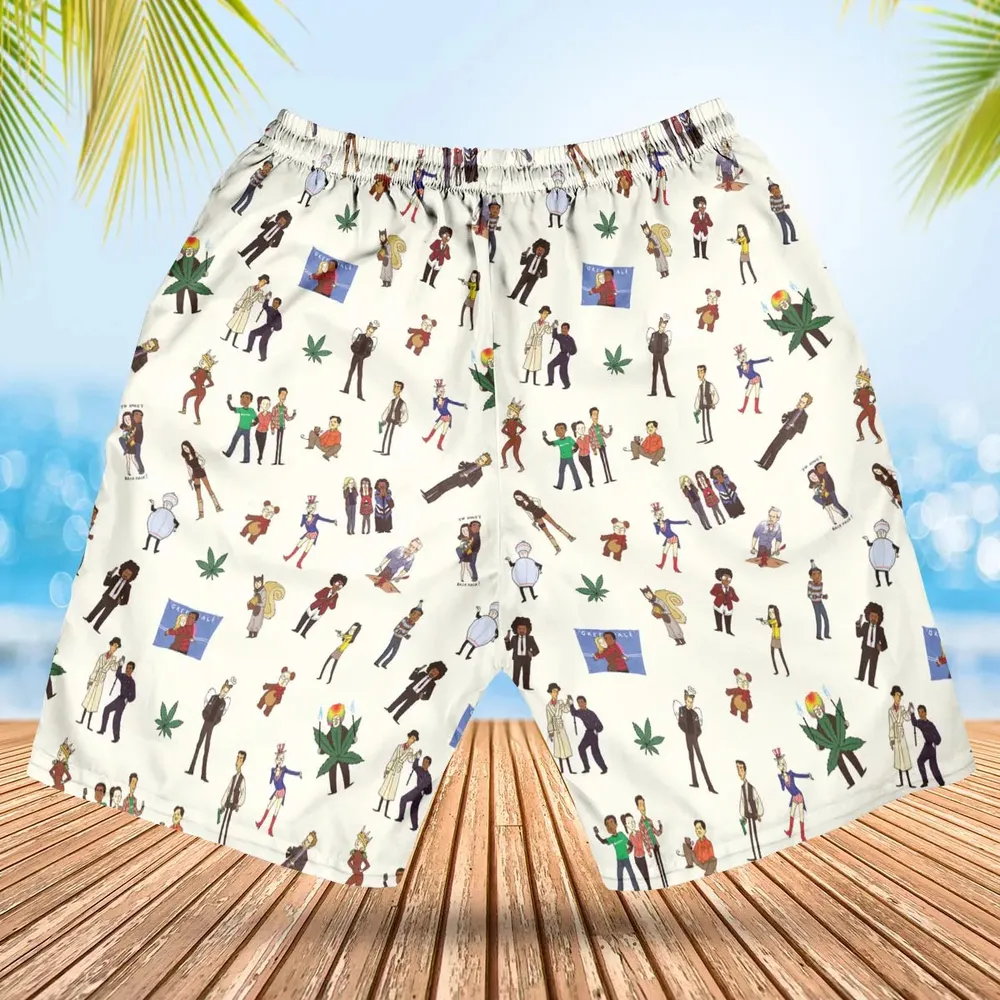 Community Characters Costumes Pattern Hawaiian Short - 2