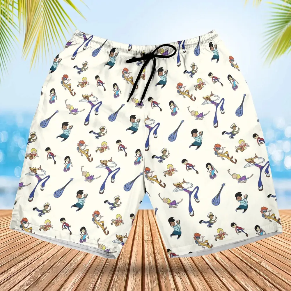Class Of 3000 Characters Pattern Hawaiian Short - 1