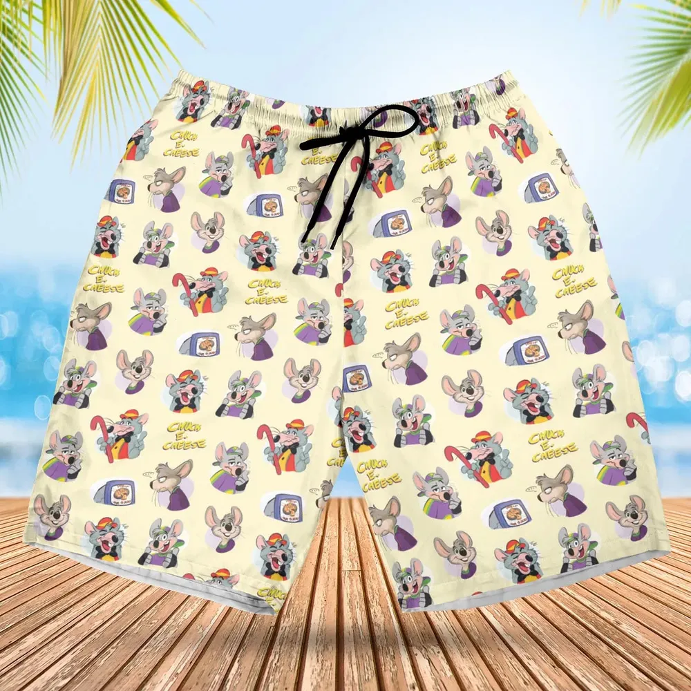 Chuck E. Cheese Pattern Hawaiian Short - 1