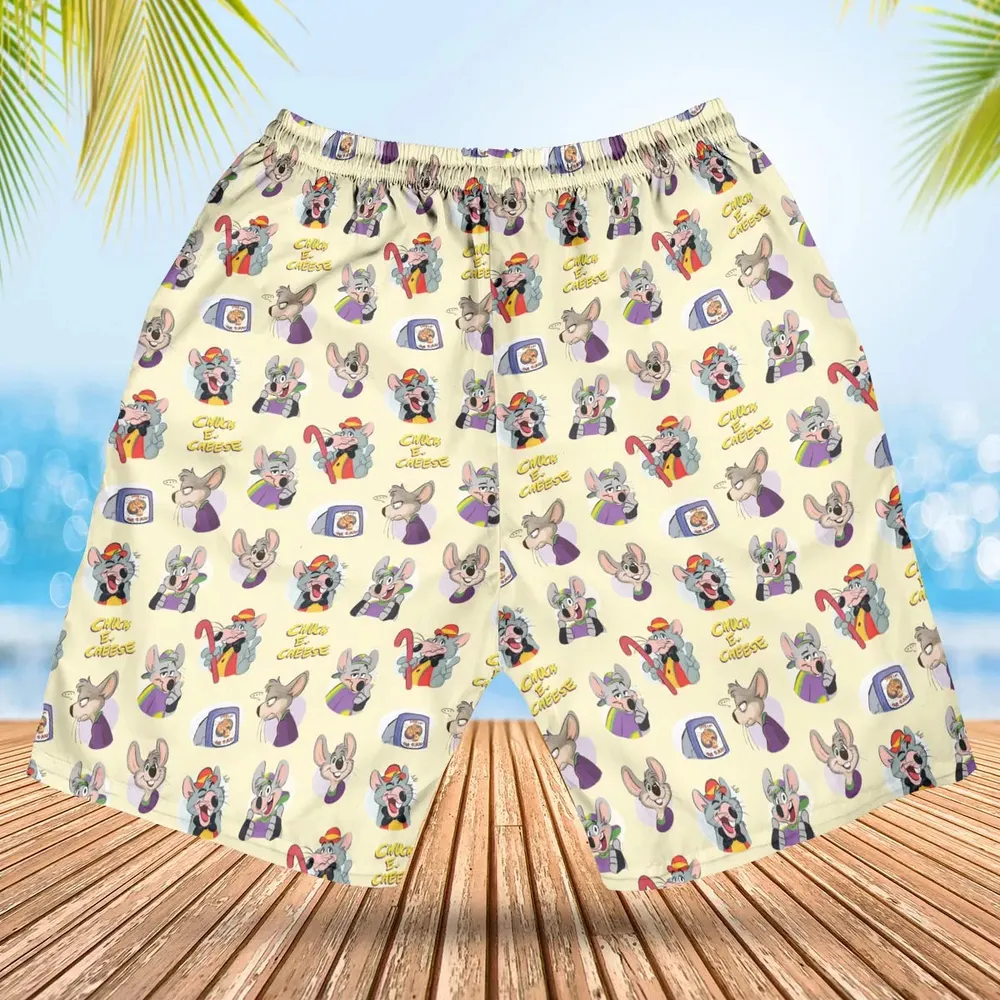 Chuck E. Cheese Pattern Hawaiian Short - 2