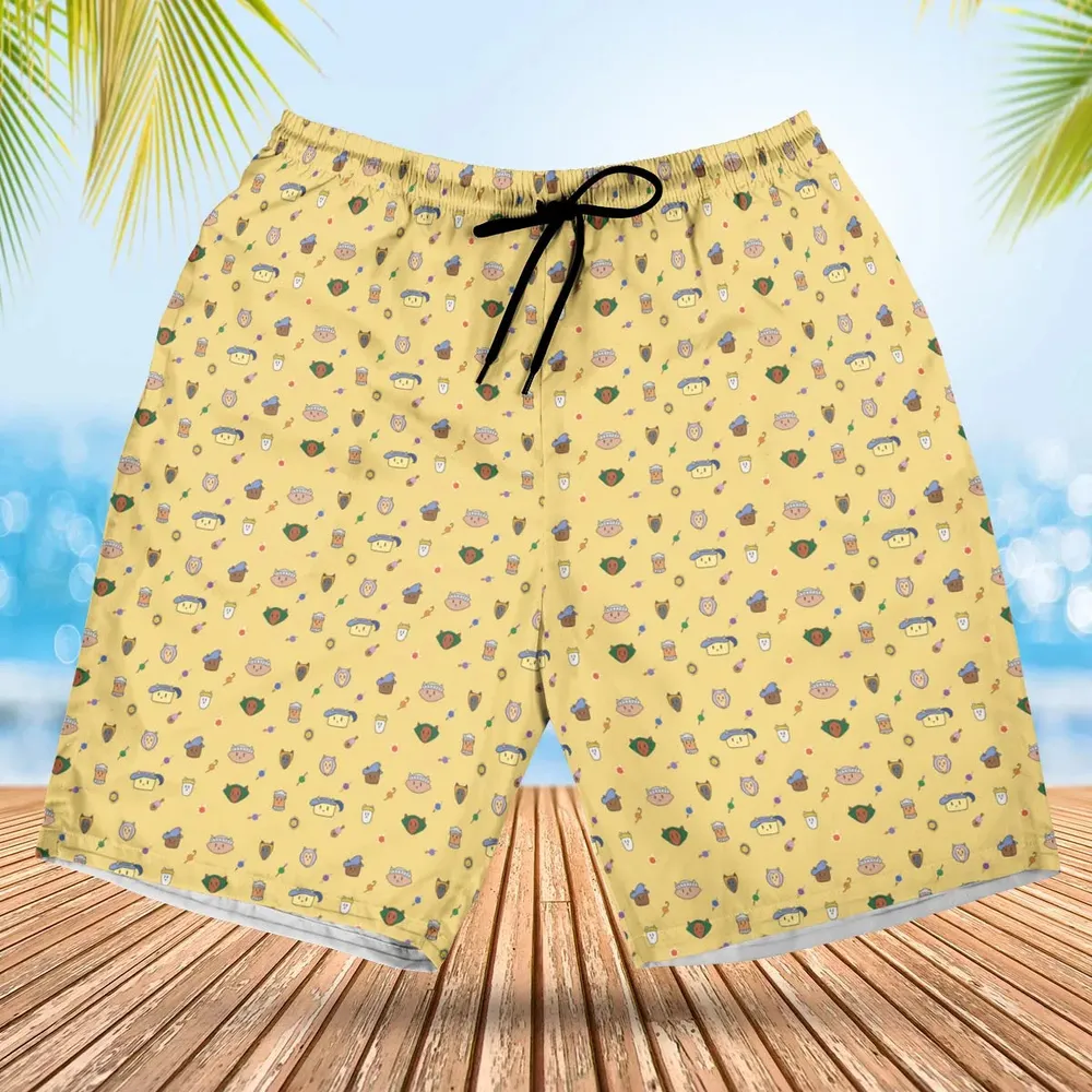 Cat DND Classes Pattern Hawaiian Short - 1