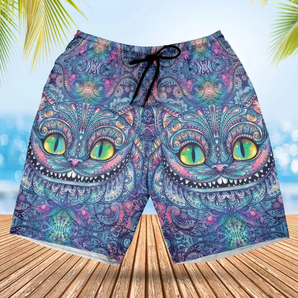 Cheshire Cat Alice In Wonderland Hawaiian Short - 1