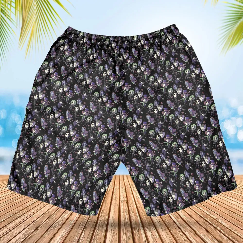 Buttons Characters Pattern Hawaiian Short - 2
