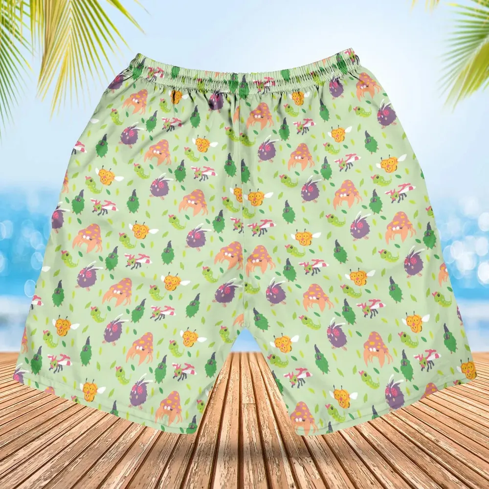 Bug Type Pokemon Pattern Hawaiian Short - 2