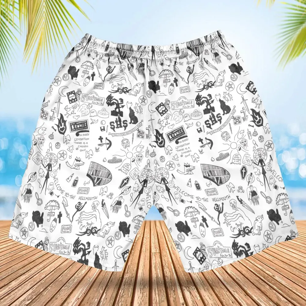 Buffy The Vampire Slayer Pattern Hawaiian Short - 2