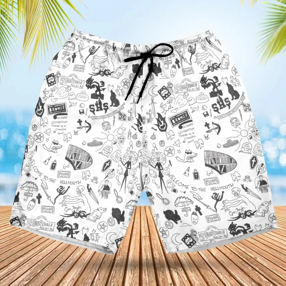 Buffy The Vampire Slayer Pattern Hawaiian Short - 1