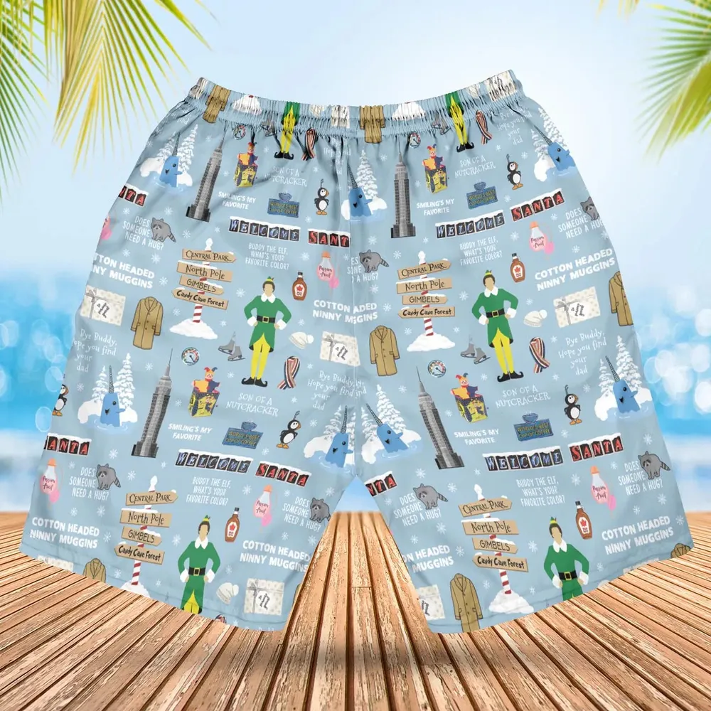 Buddy the ELF Quotes Christmas Hawaiian Short - 2