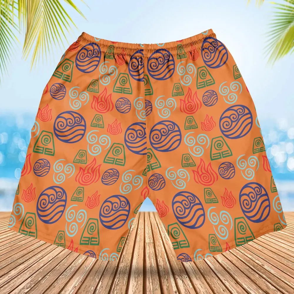 Bending Elements Avatar Button Up Hawaiian Short - 2