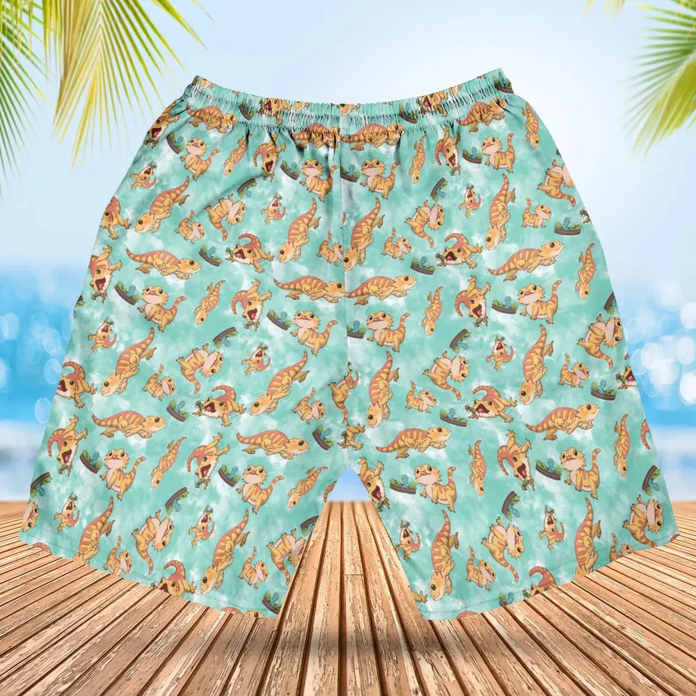 Bearded Dragon Pattern Hawaiian Short - 2