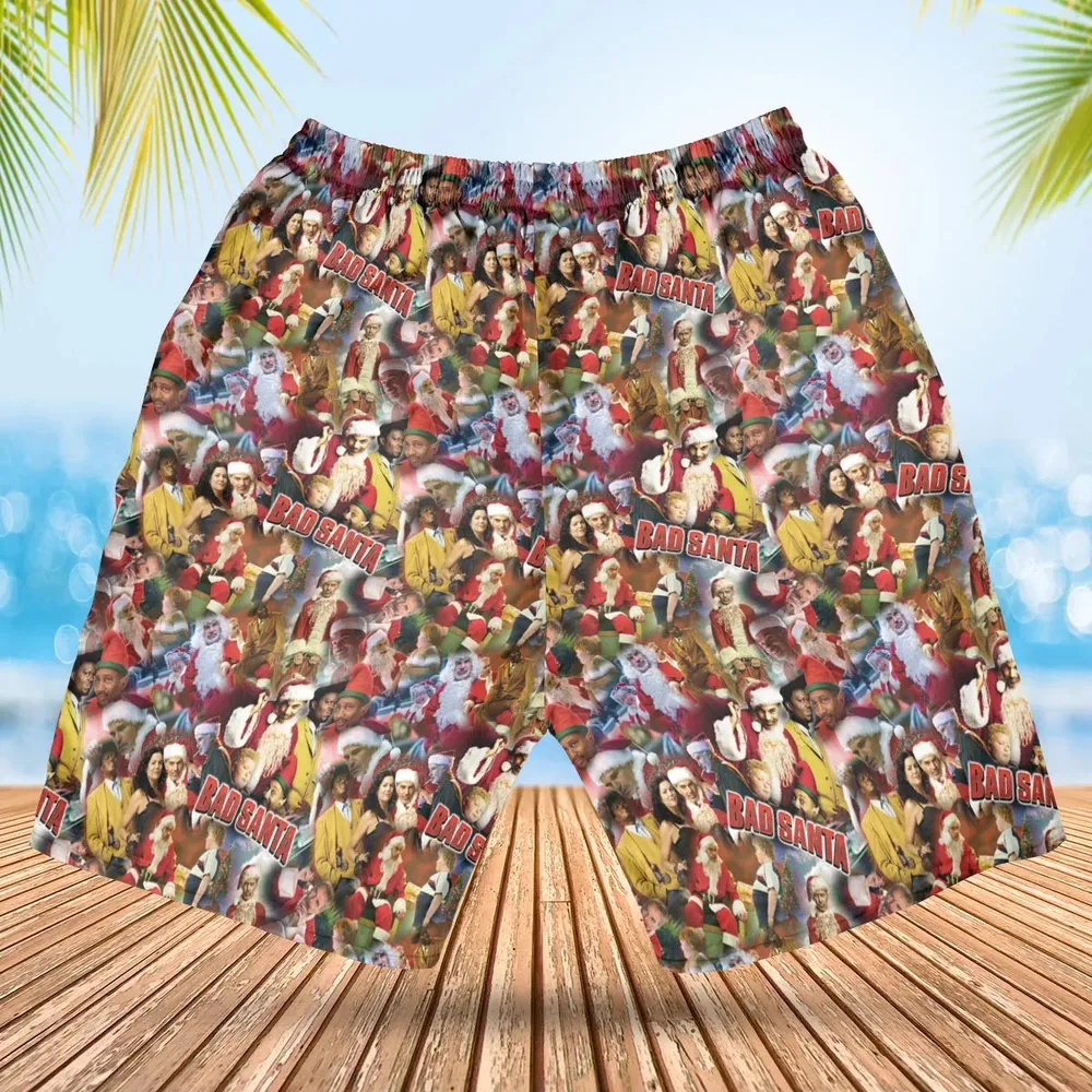 Bad Santa Pattern Hawaiian Short - 2