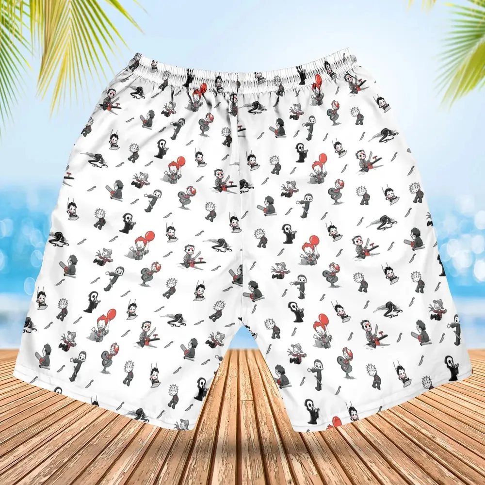 Baby Horror Characters Pattern Hawaiian Short - 2