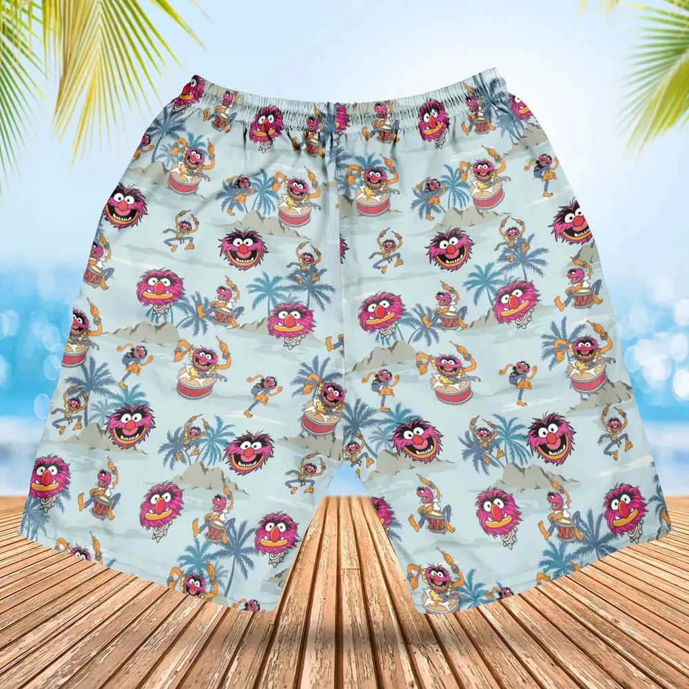 Animal The Muppet Show Drum Tropical Hawaiian Short - 2