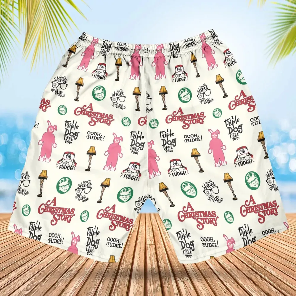 A Christmas Story Pattern Hawaiian Short - 2