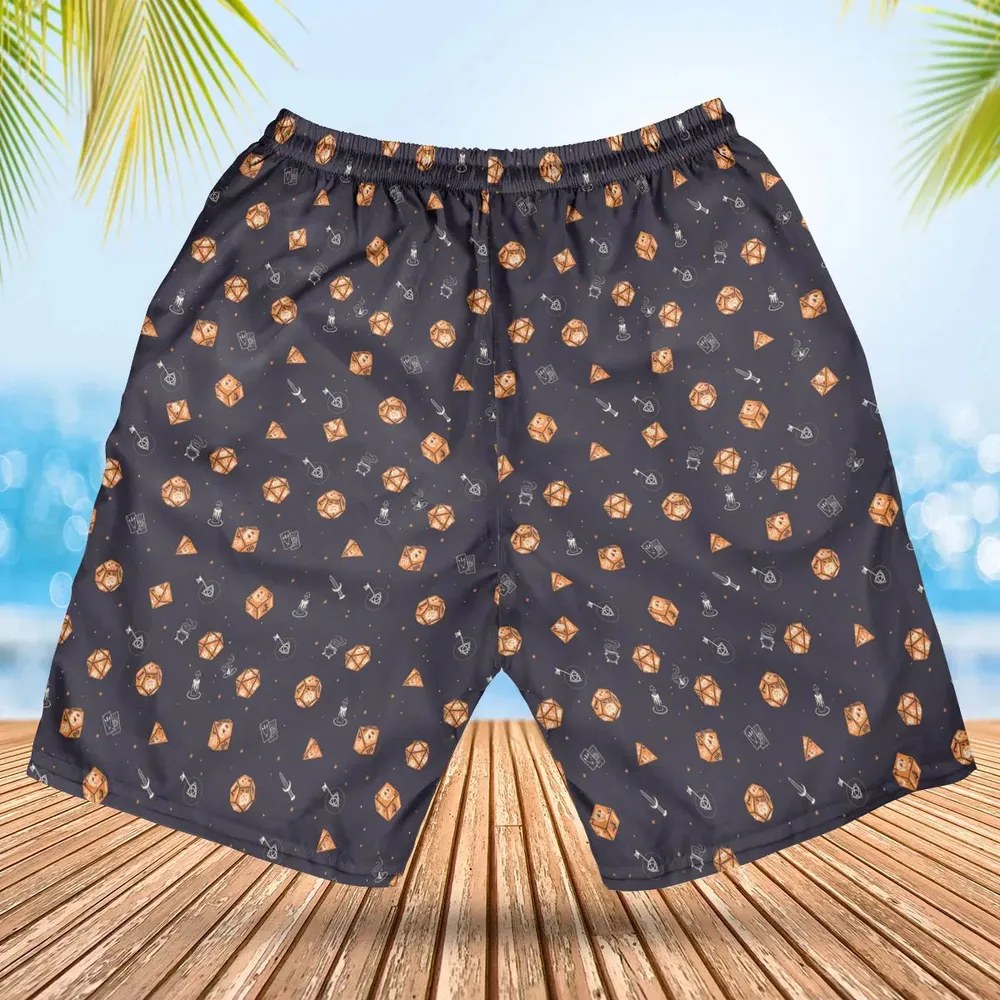 Halloween Dices Pattern Hawaiian Short - 2