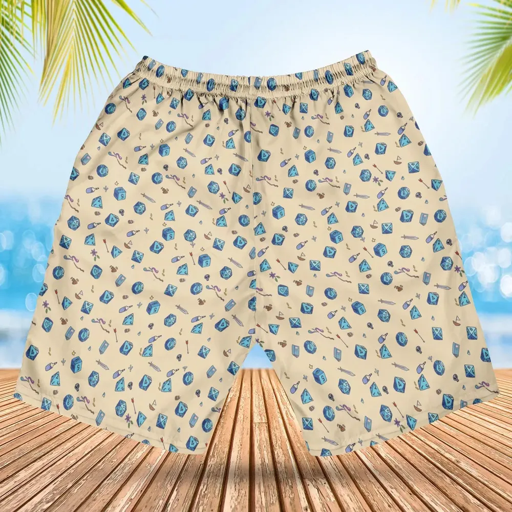RPG DND Dices Pattern Hawaiian Short - 2