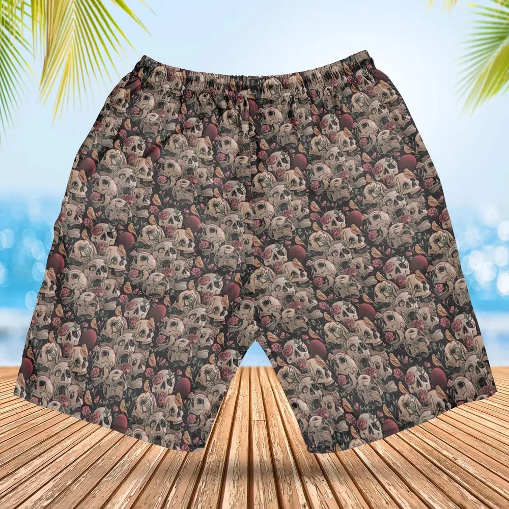 Life Grows Through Death Skull Hawaiian Short - 2