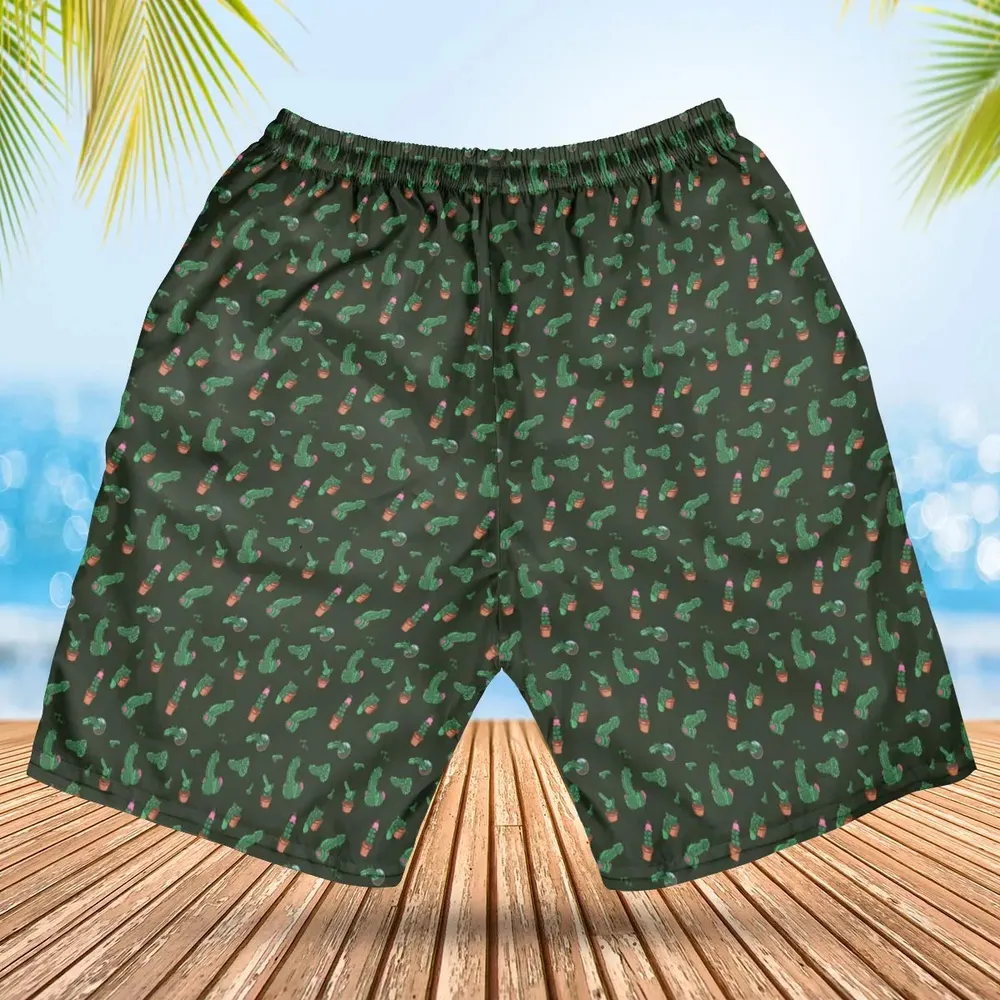 Funny Plants Pattern Hawaiian Short - 2