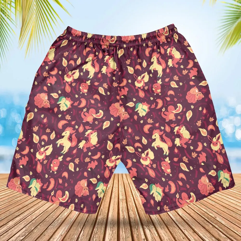 Fire Pokemon Pattern Hawaiian Short - 2