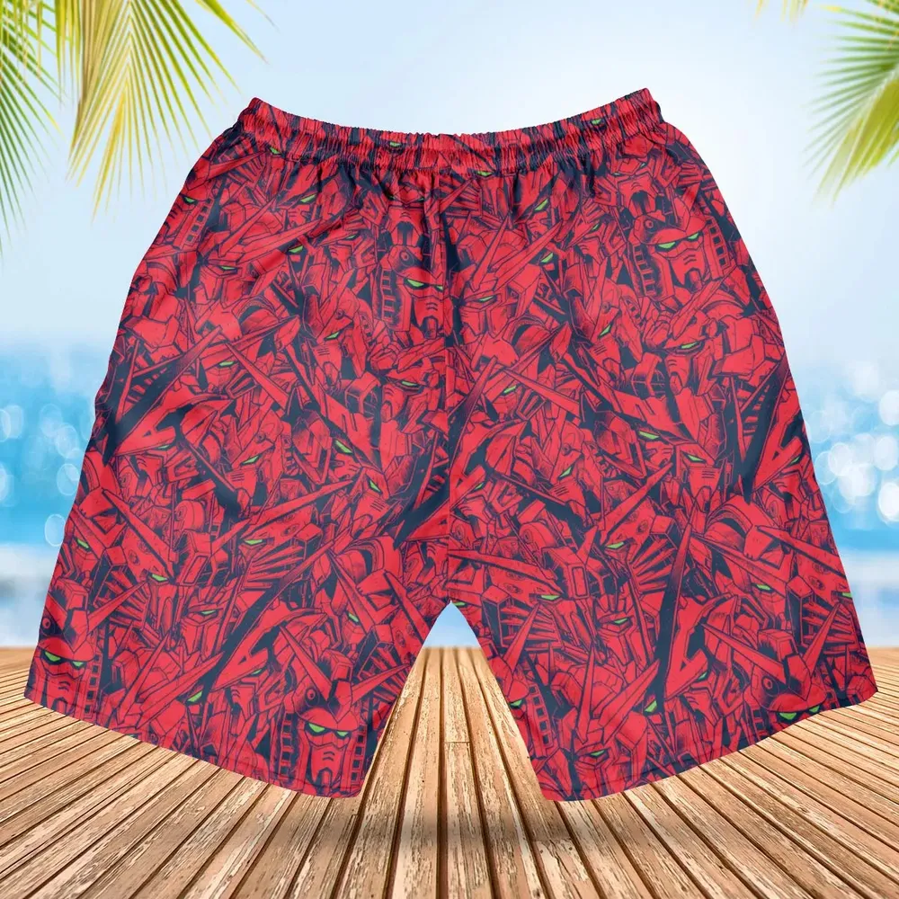 Gundam Camo Magenta Gundam Hawaiian Short - 2