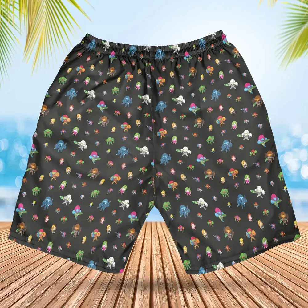 Metroid Pattern Hawaiian Short - 2