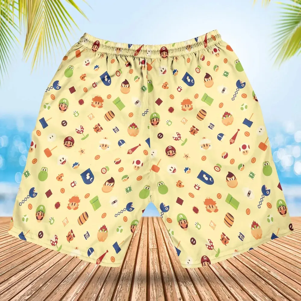 Mario and Friends Pattern Hawaiian Short - 2