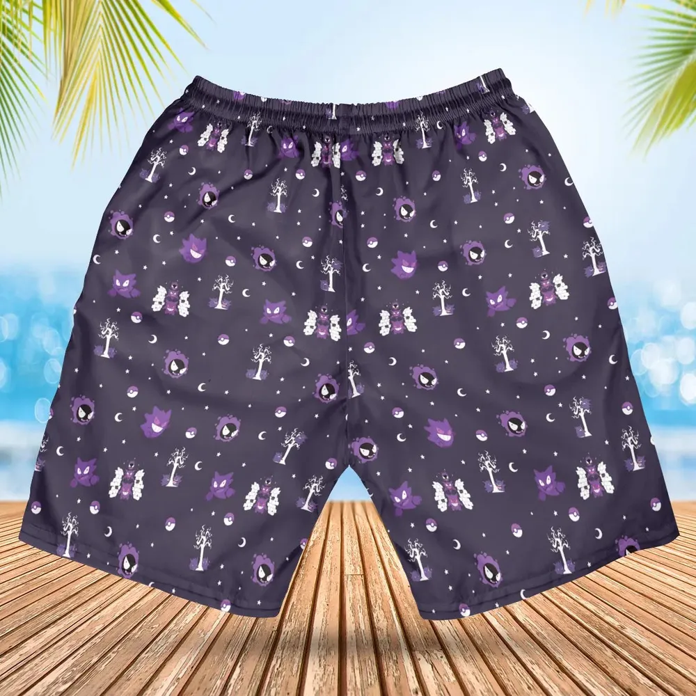 Gengar Pokemon Pattern Hawaiian Short - 2