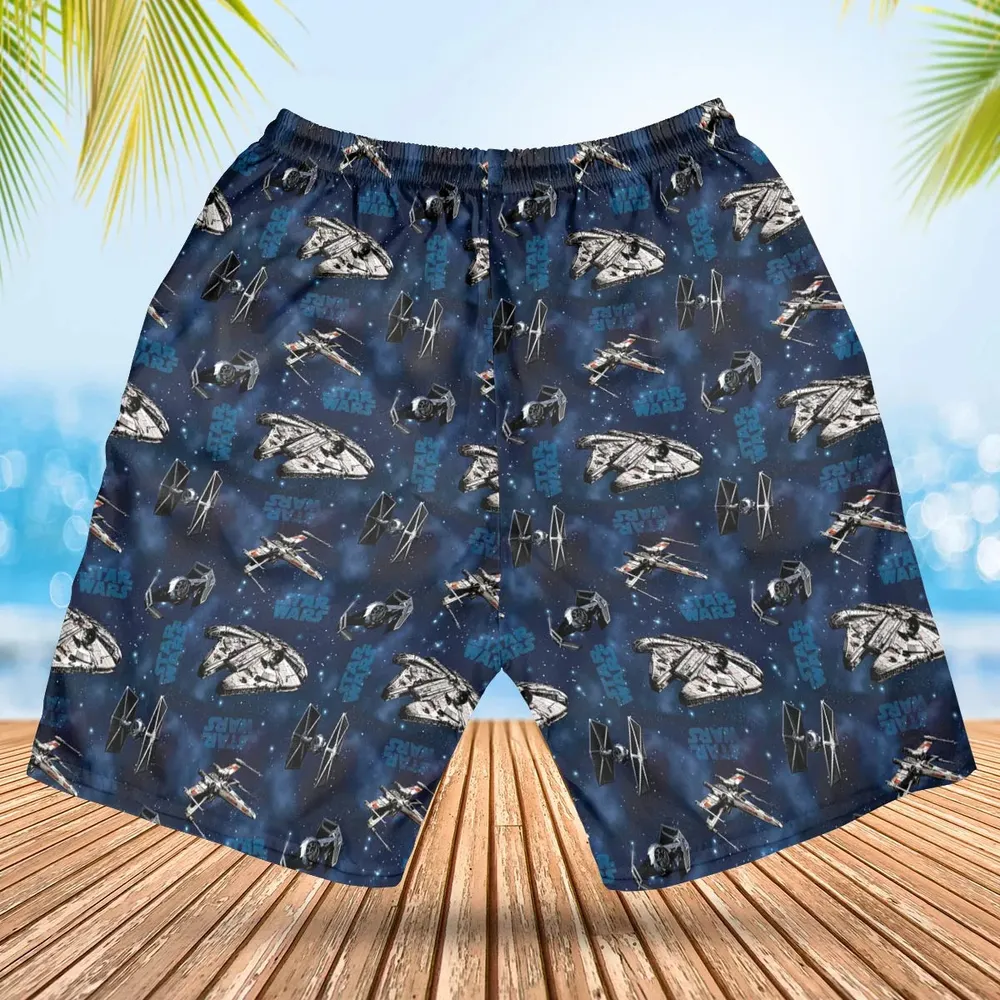 Star Wars Ships Pattern Hawaiian Short - 2