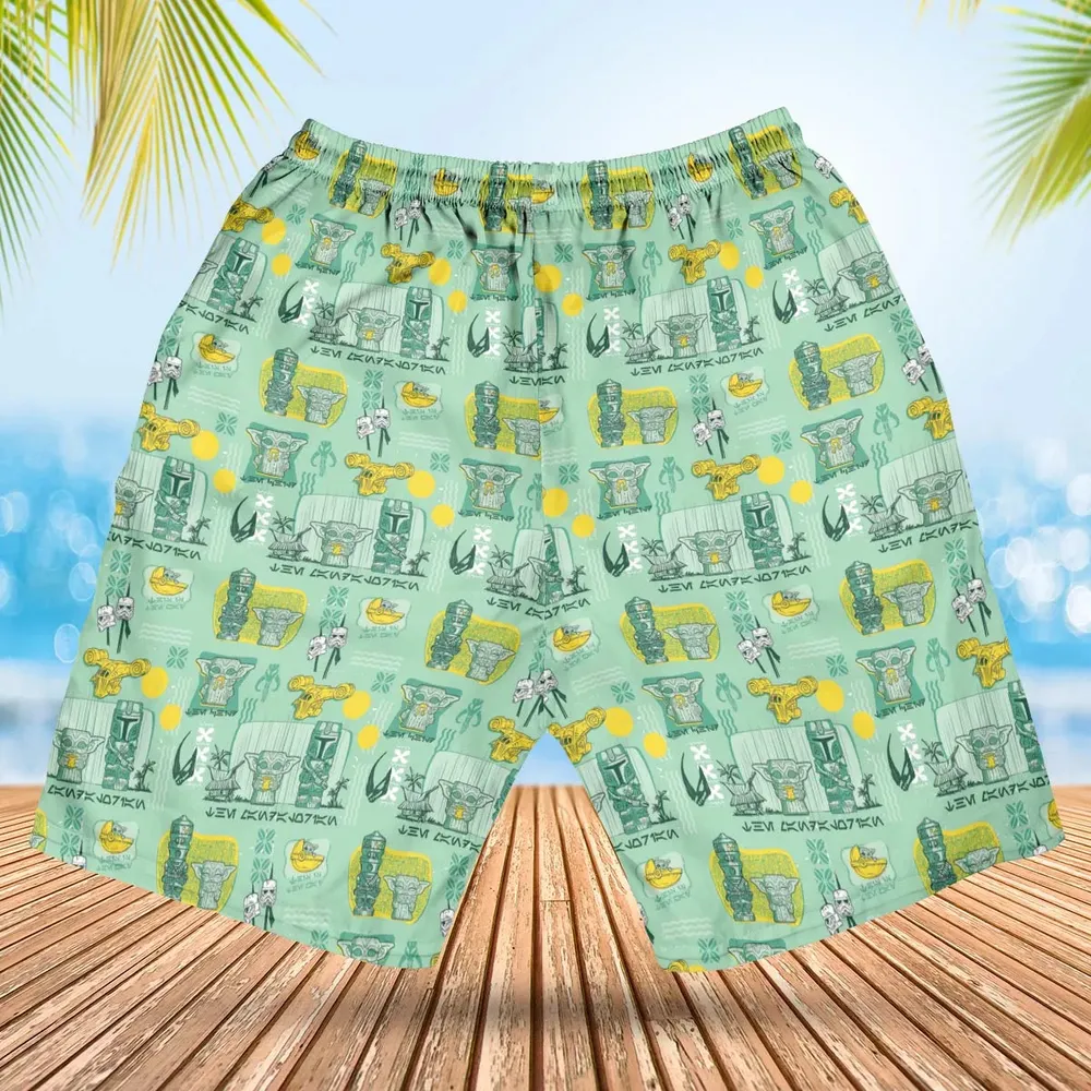 The Mandalorian Star Wars Aloha Hawaiian Short - 2