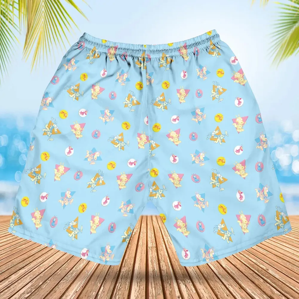 Rocko and Spunky Pattern Rocko's Modern Life Hawaiian Short - 2