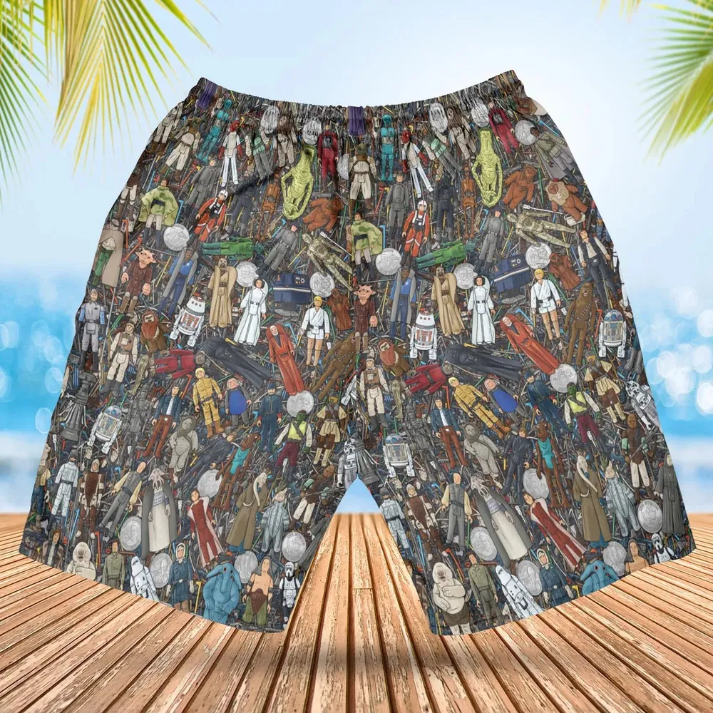 Star Wars Characters Figures Hawaiian Short - 2
