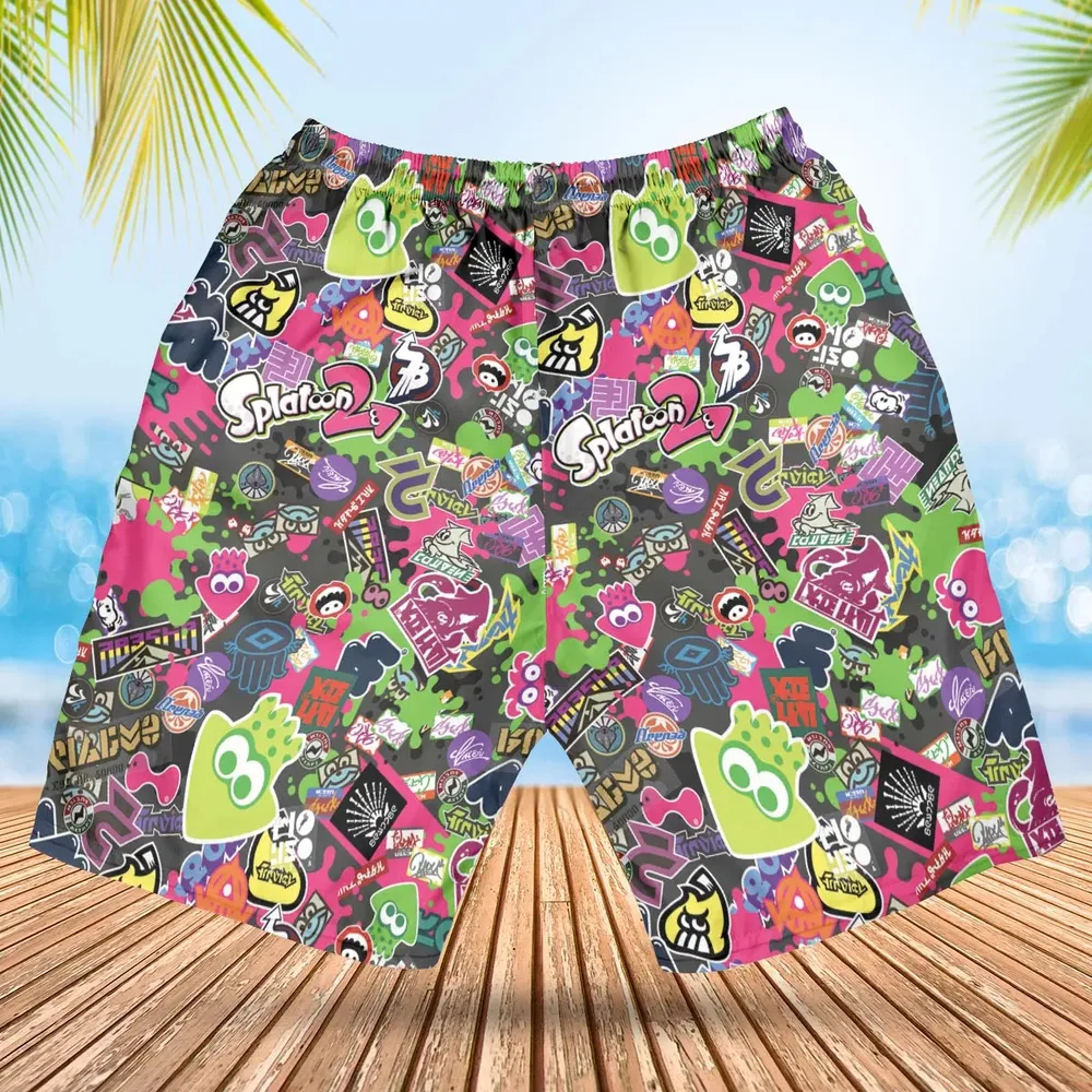 Splatoon Video Game Pattern Hawaiian Short - 2