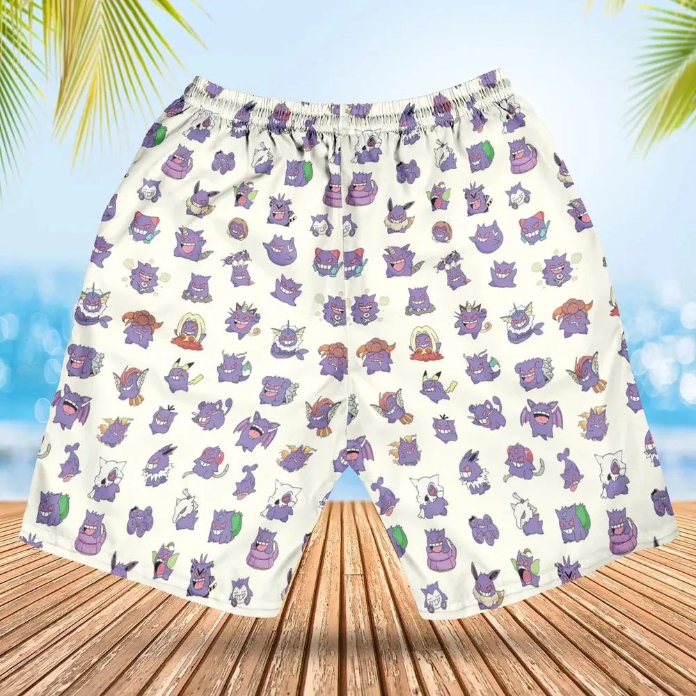 Gengar Cosplay Pokemon Hawaiian Short - 2