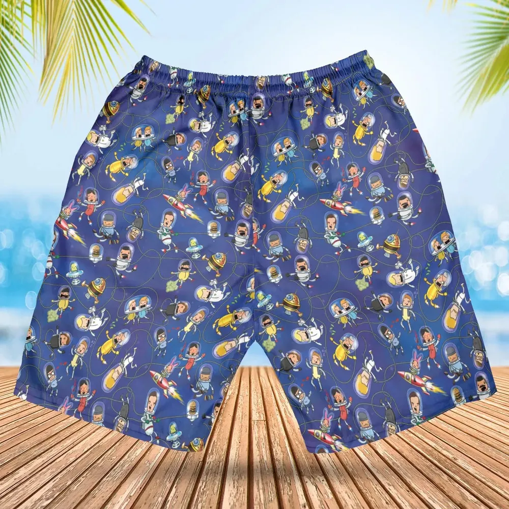 Outer Space Bob's Burgers Hawaiian Short - 2