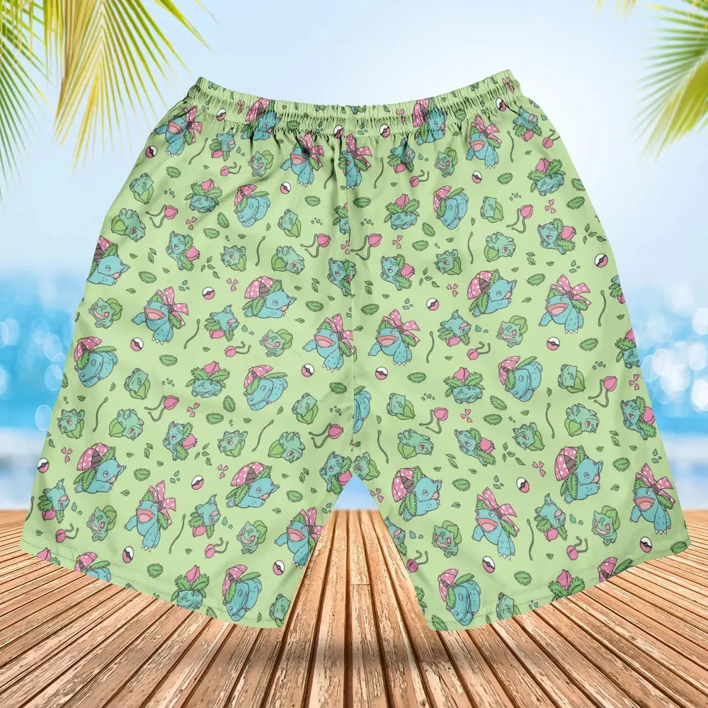 Venusaur Ivysaur and Bulbasaur Pokemon Hawaiian Short - 2