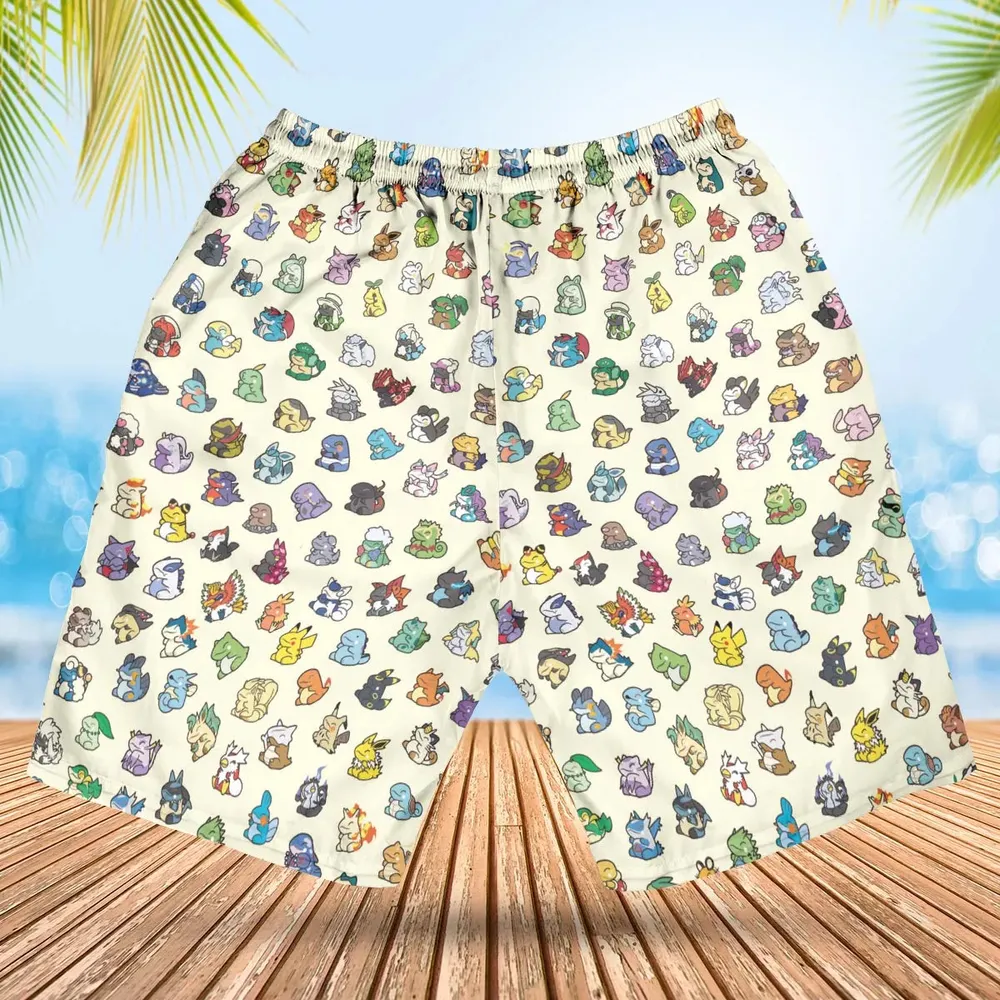 Pokemon In Substitute Style Hawaiian Short - 2