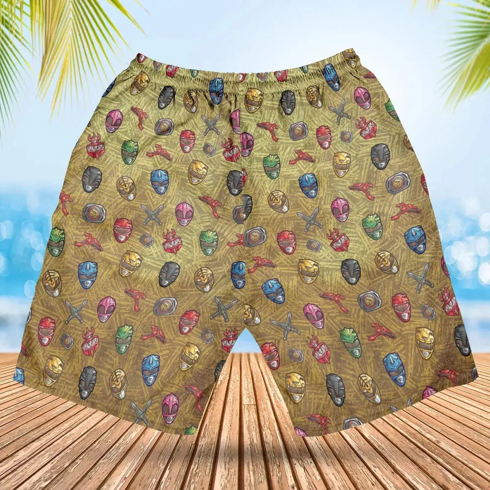 Power Team Mighty Morphin Power Rangers Hawaiian Short - 2