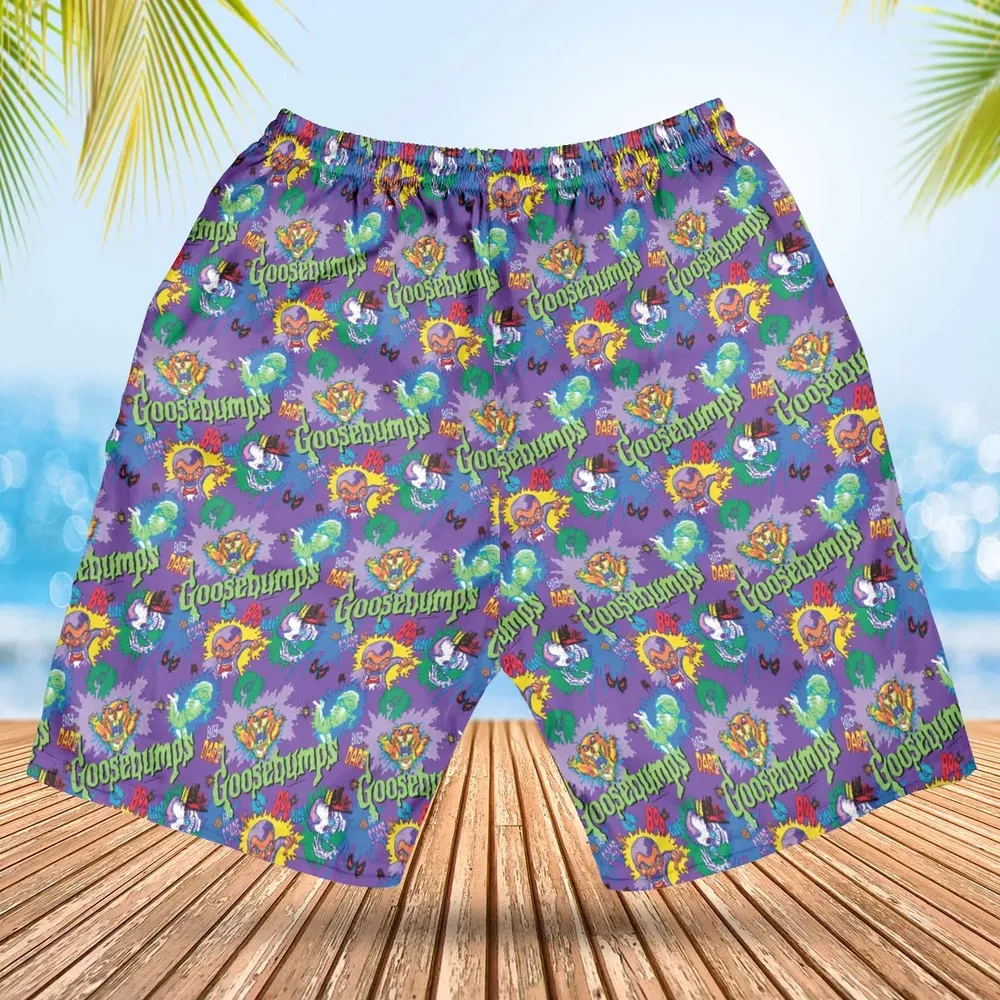 You Can't Scare Me Goosebumps Hawaiian Short - 2
