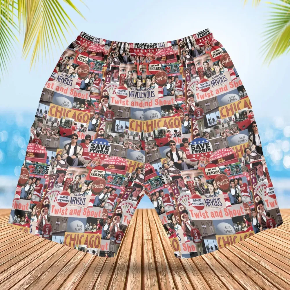 Vintage Aesthetic Ferris Bueller's Day Off Hawaiian Short - 2