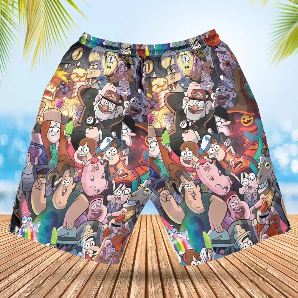 Gravity Falls Characters Pattern Hawaiian Short - 2