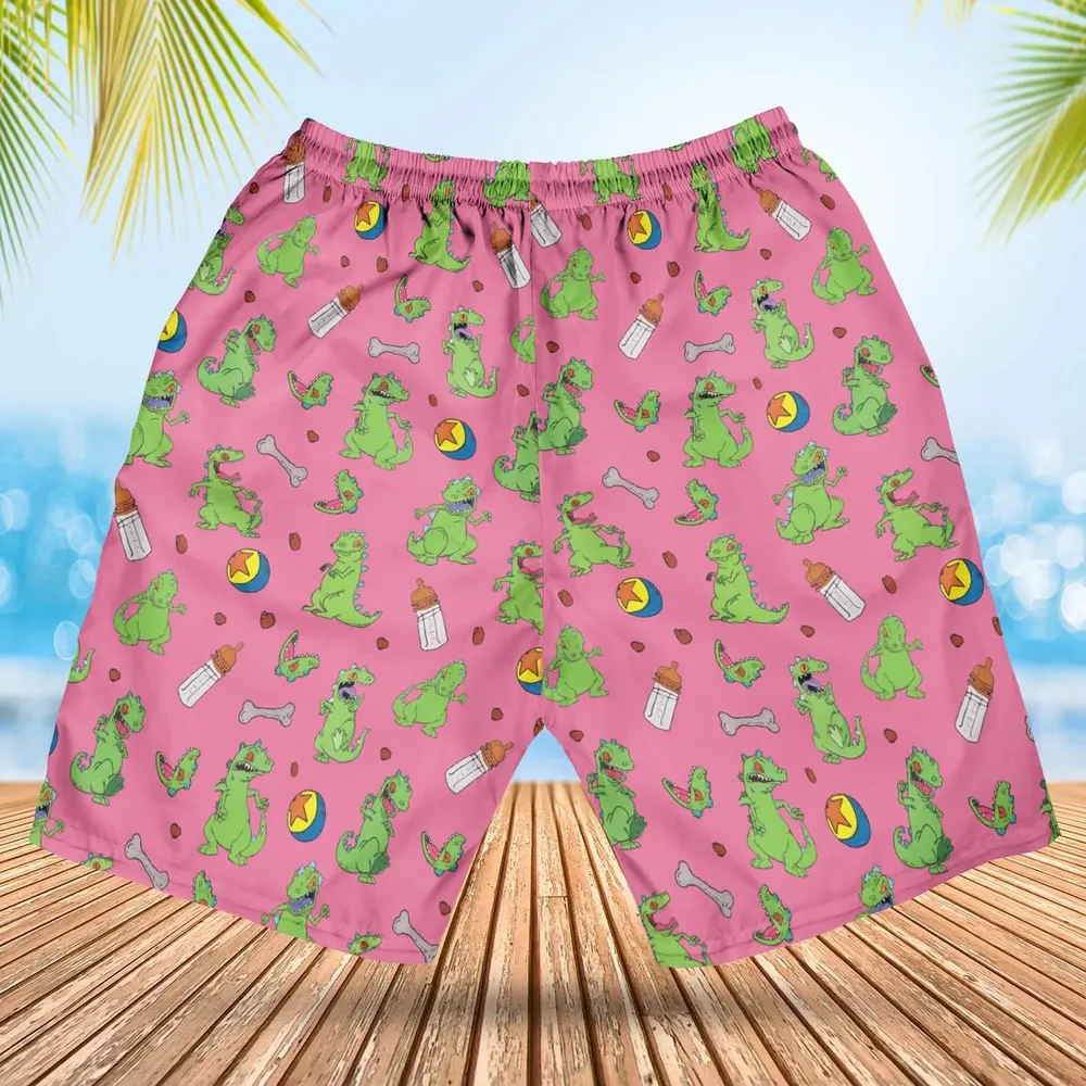 Rugrats Reptar Pattern Hawaiian Short - 2