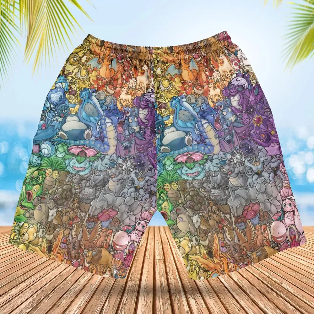 Rainbow Epic Pokemon Hawaiian Short - 2